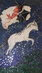 TENTATION - 77 x 45 - Emaux de Briare, p&acirc;te de verre, Emaux de verre, miroir - 600�